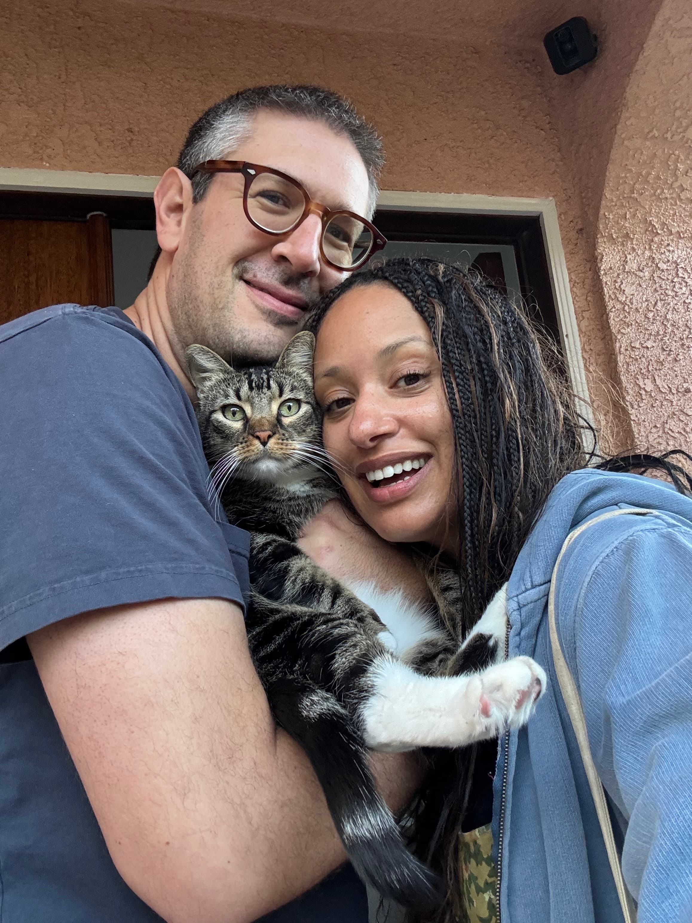 Emily, Max, and their cat