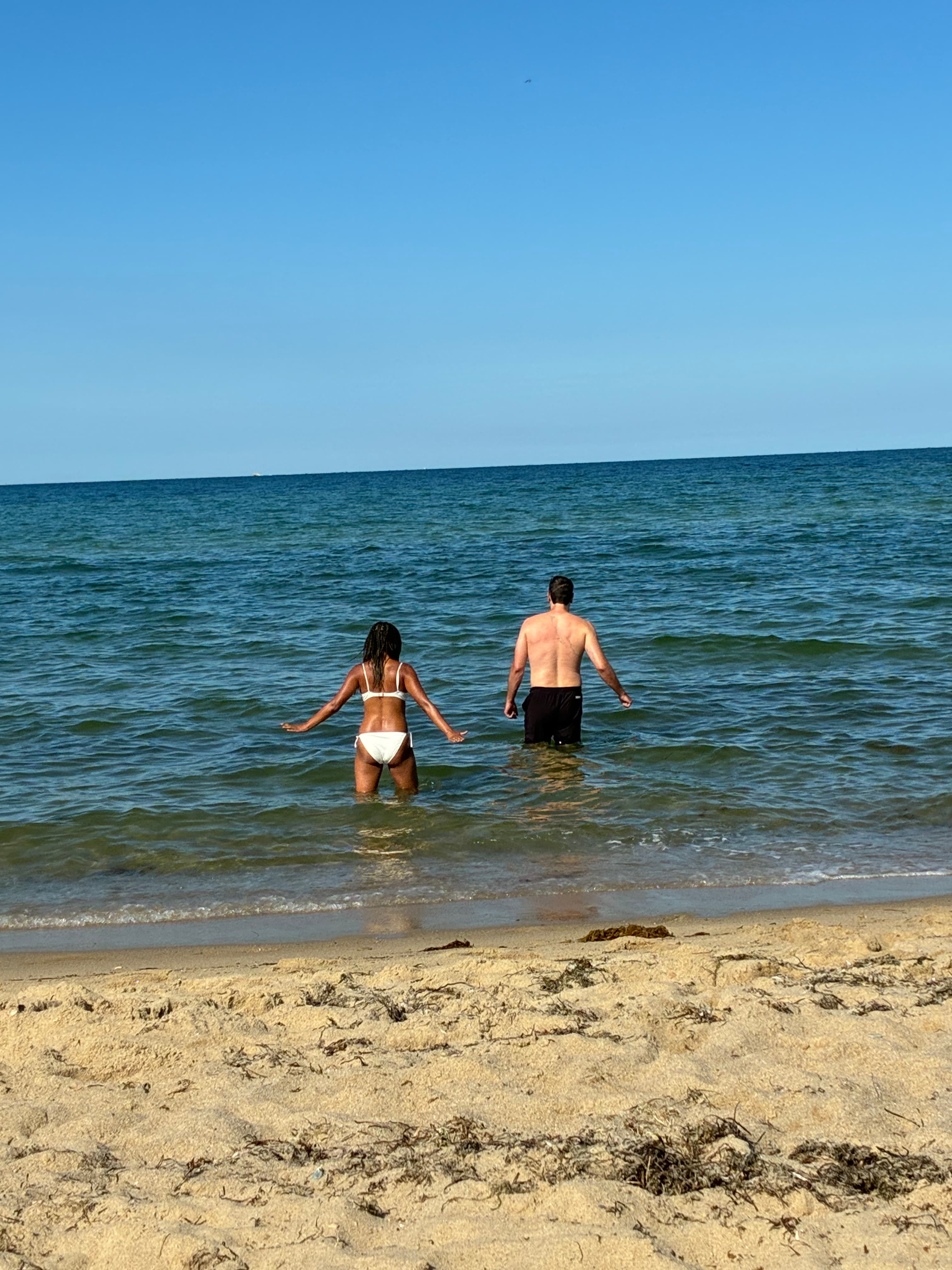 Emily and Max at the beach